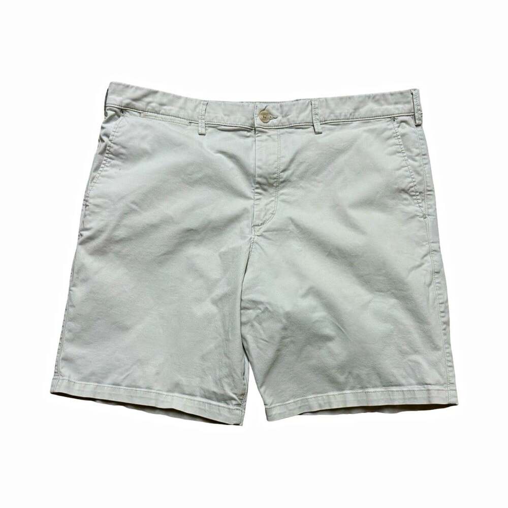 GAP Essential Khaki Men’s Shorts Beige Cotton Stretch Flat Front 9” Inseam